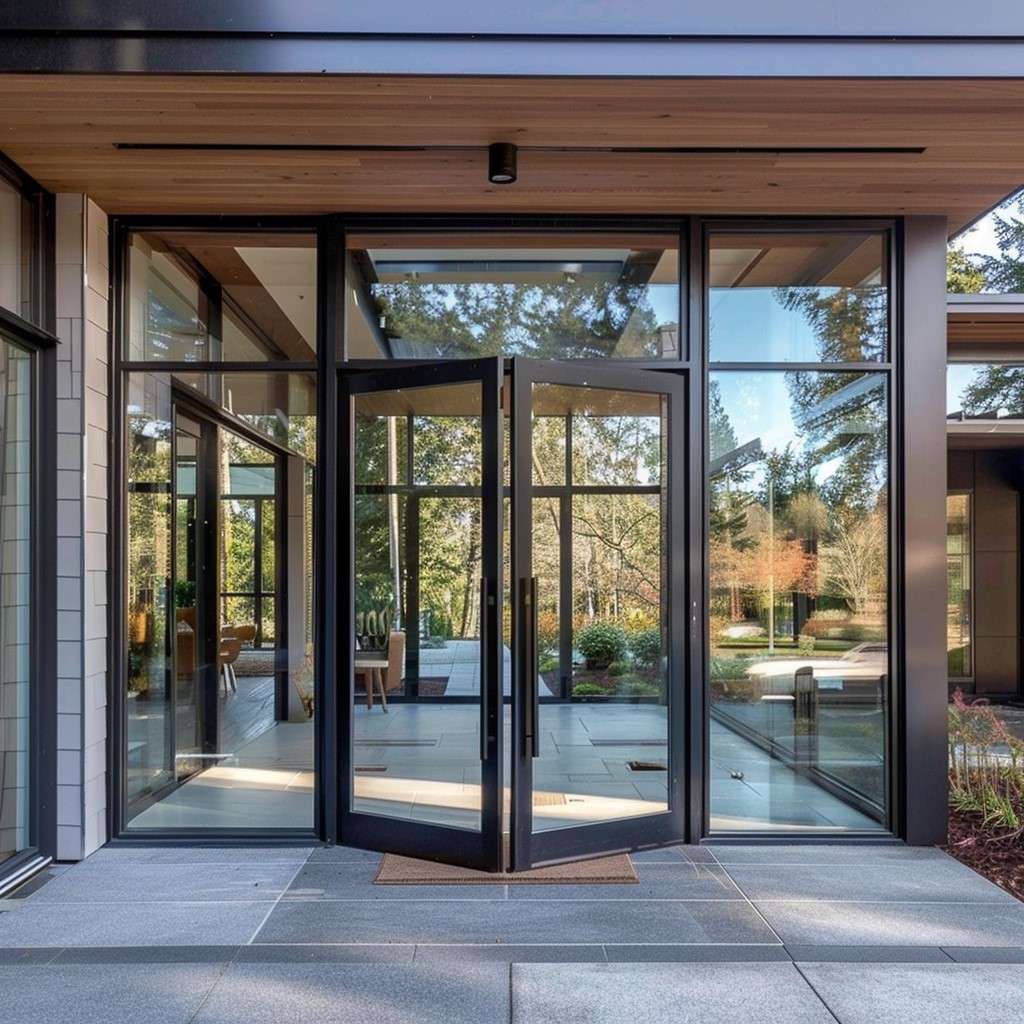 Modern Glass Main Entrance Door Design