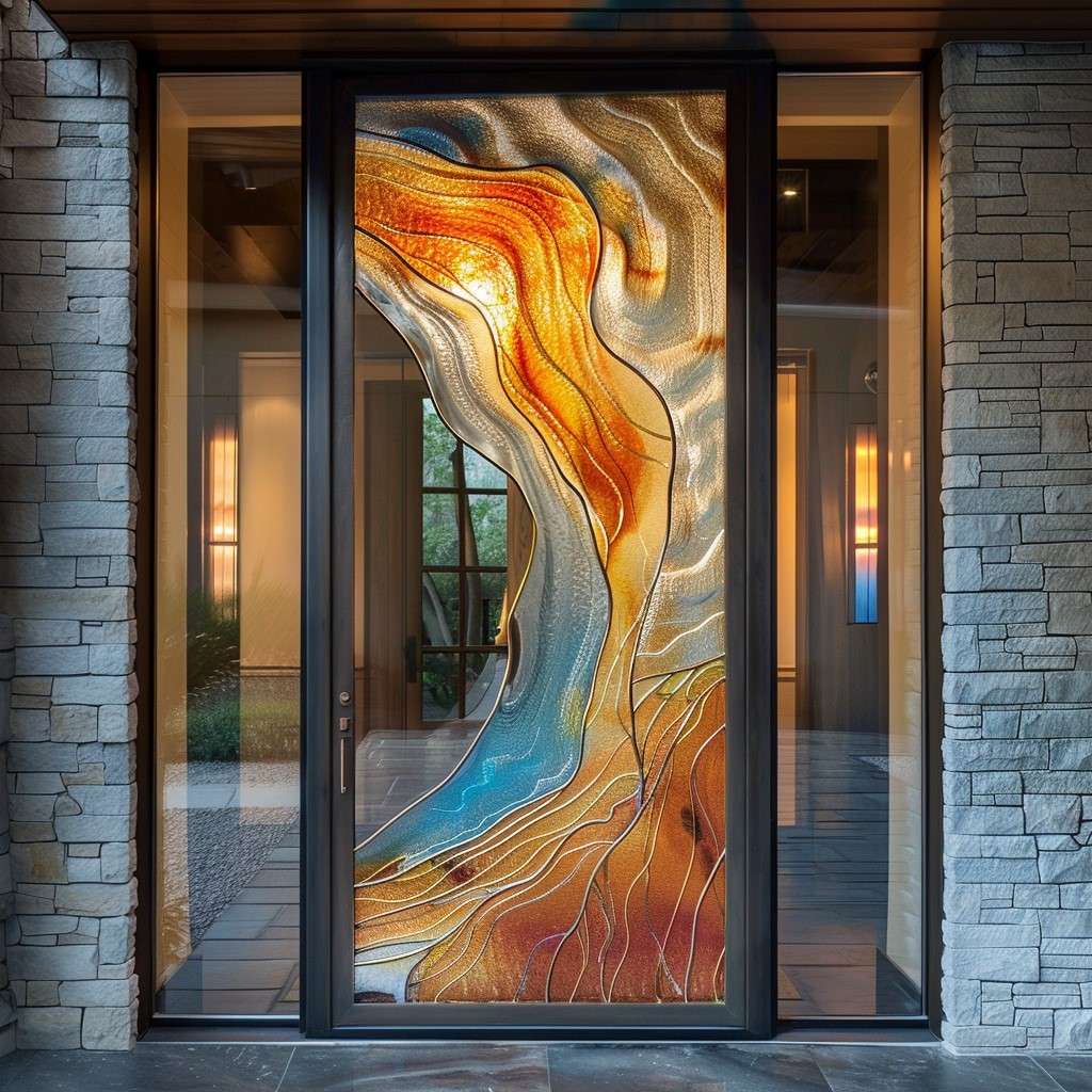 Oversized Modern Glass Door Panel Design