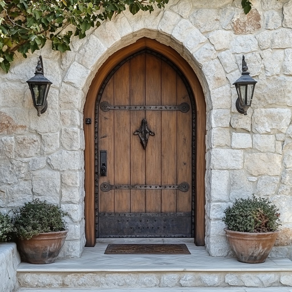 Rustic Barn-Style Sliding Front Door Design