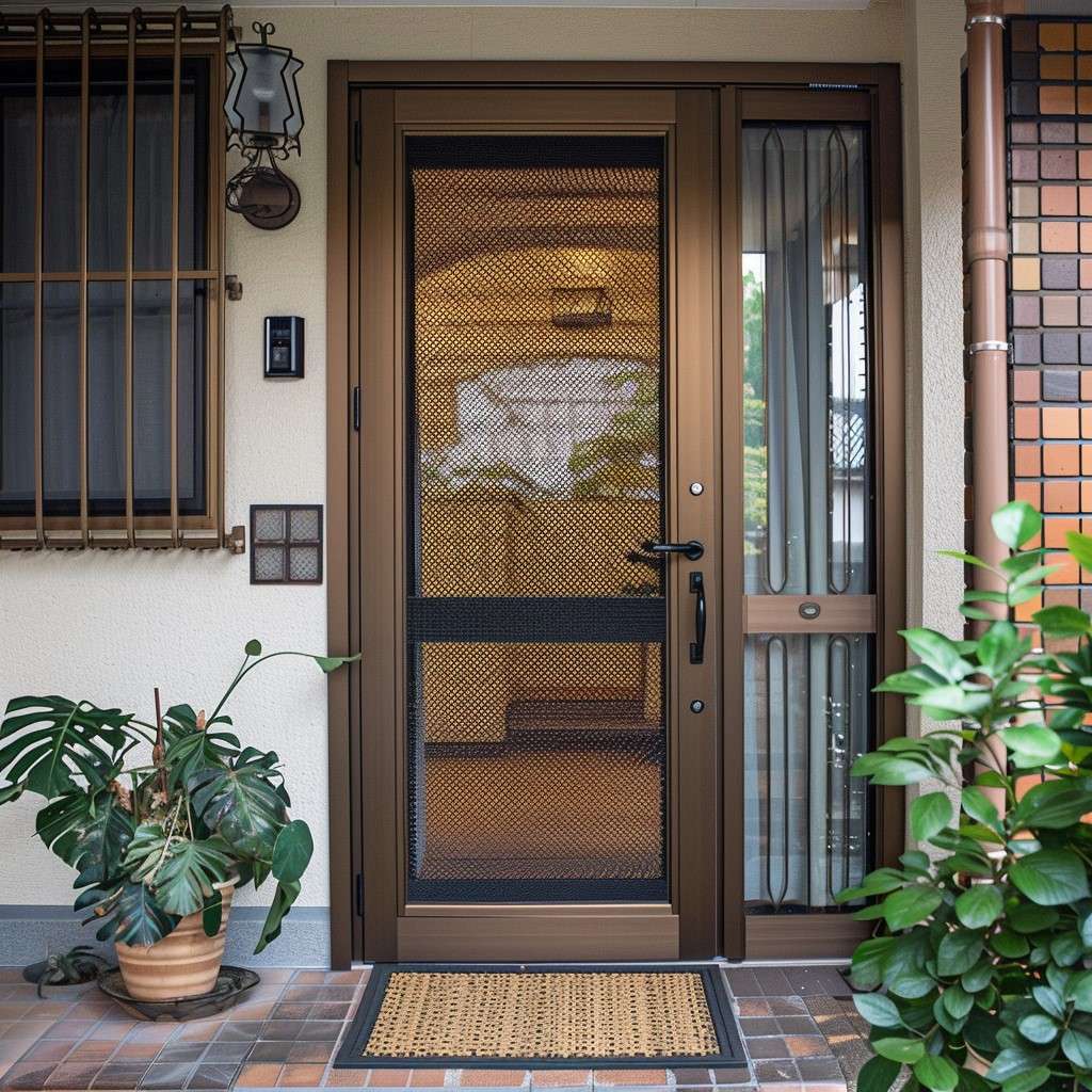 Safety Door with Mesh Screen Design