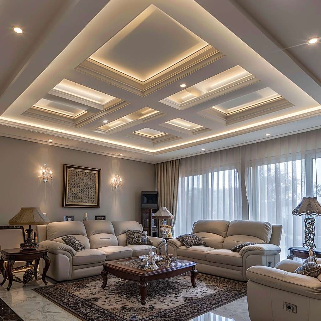 Simple Coffered POP Design for the Hall