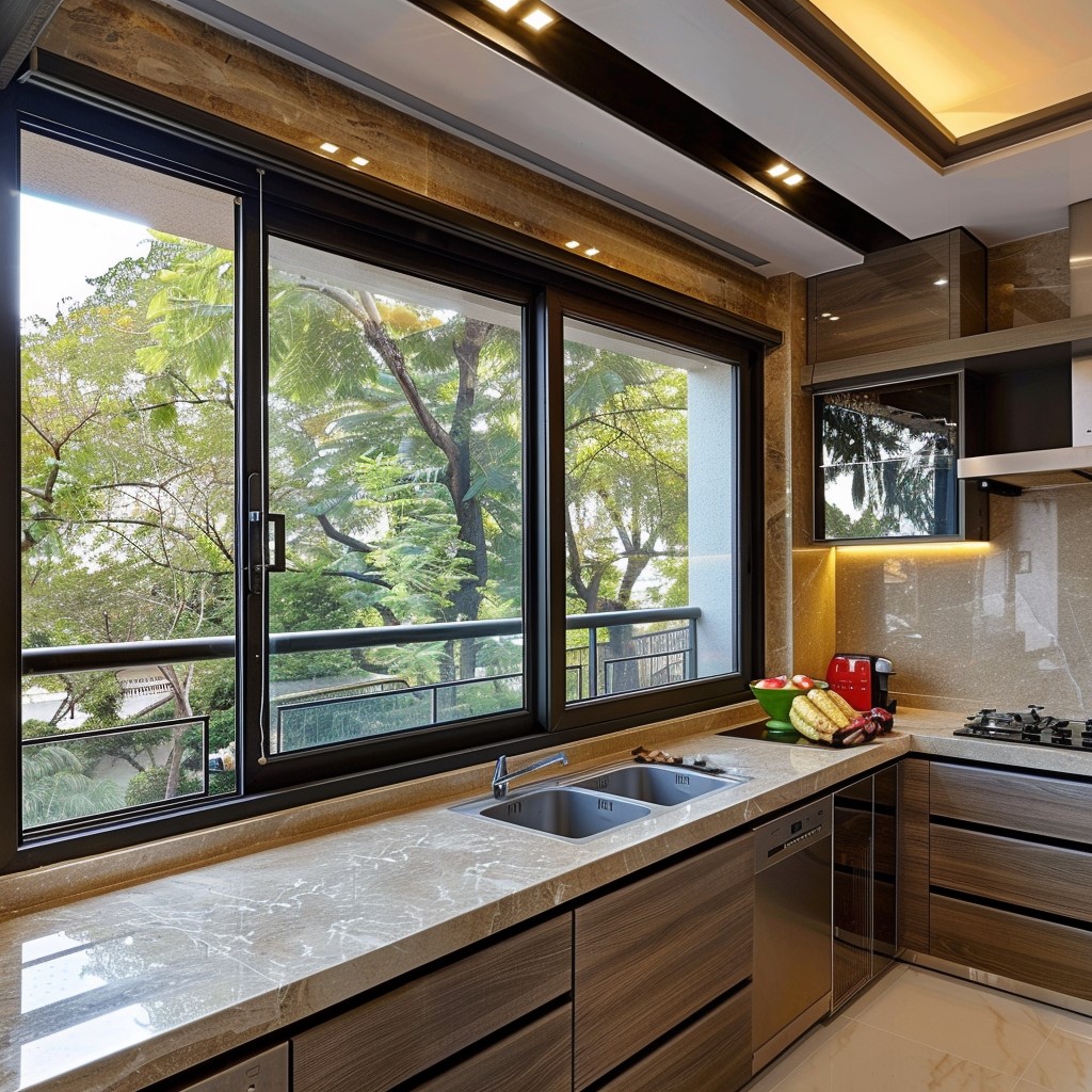 Sliding Window Glass Design For Kitchen