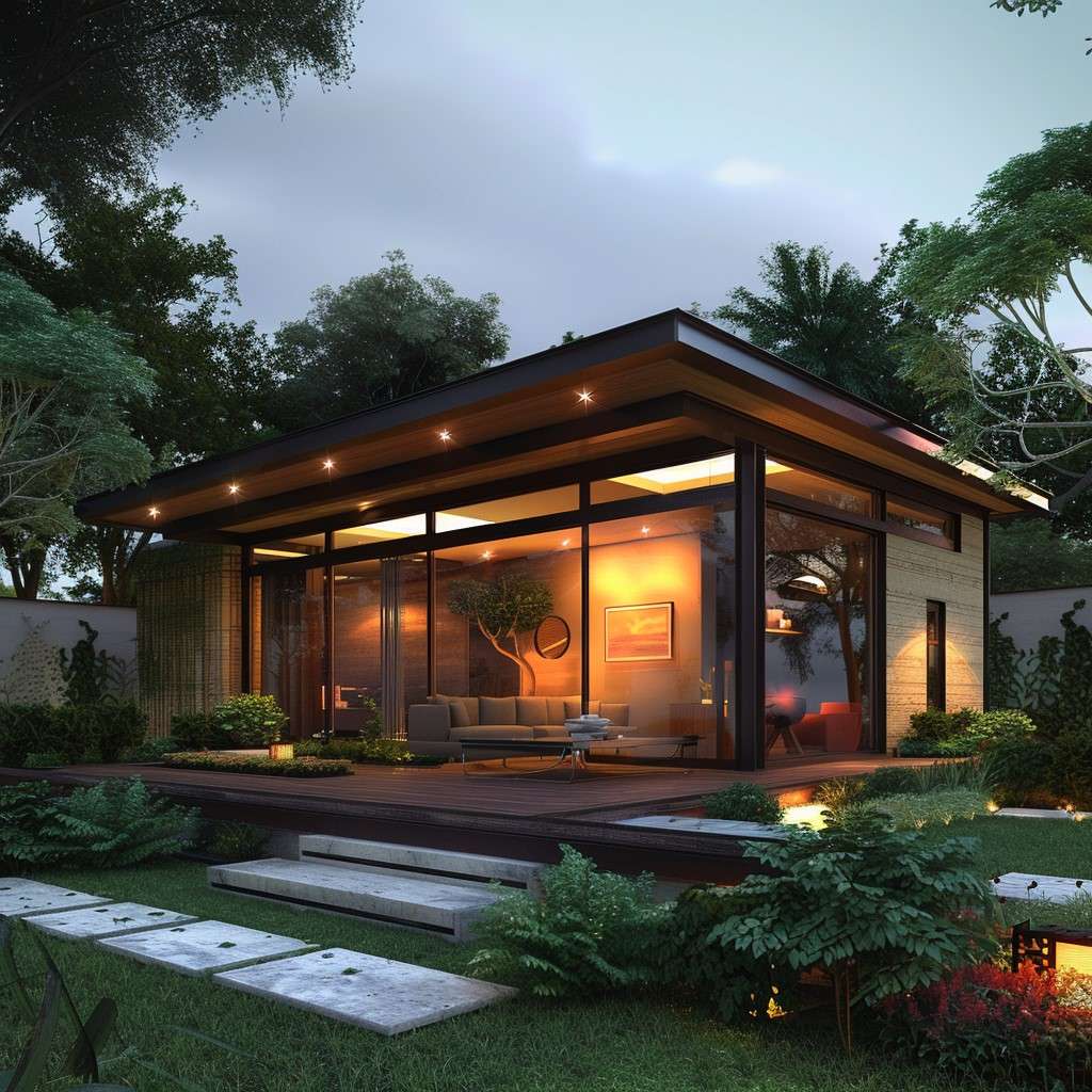 Small Contemporary Bungalow Type House Design