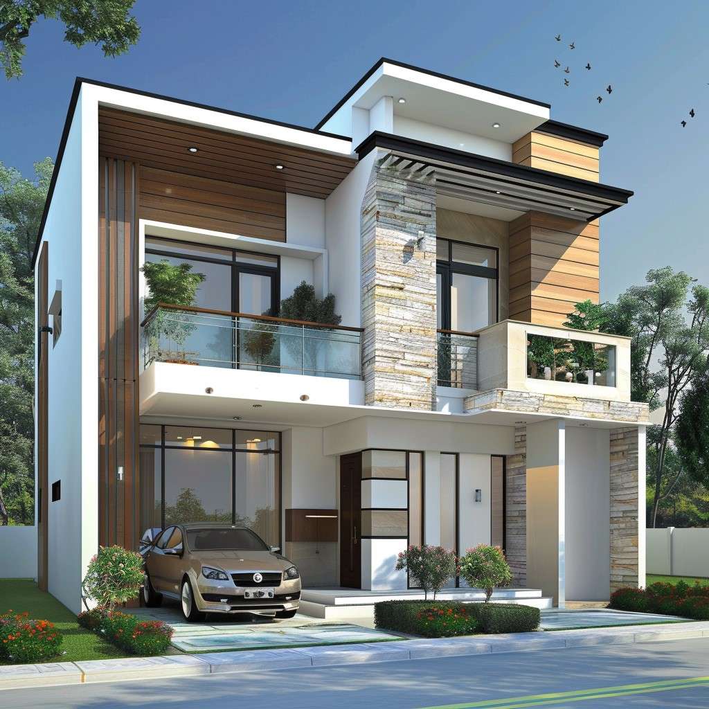 Small Duplex Bungalow Design