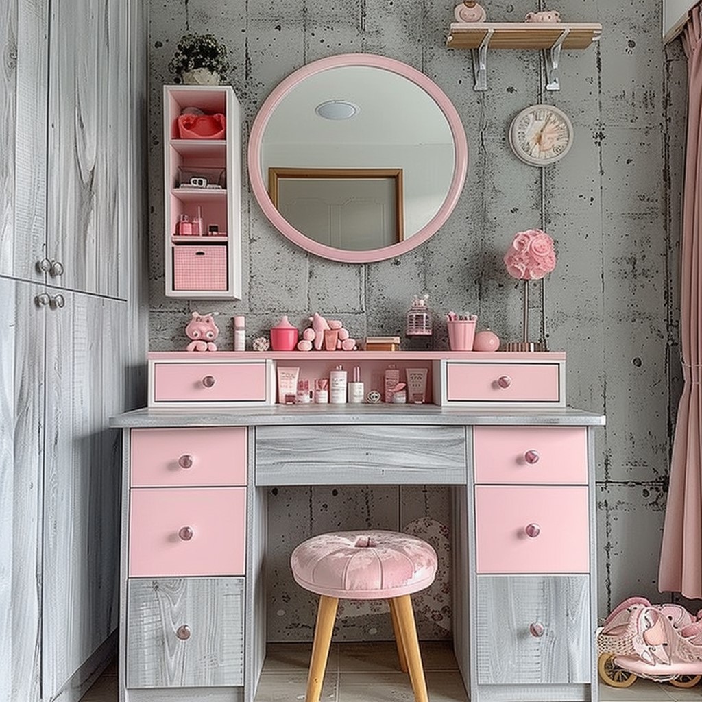 Soft Grey And Blush Pink Pastel Shades for Dressing Areas