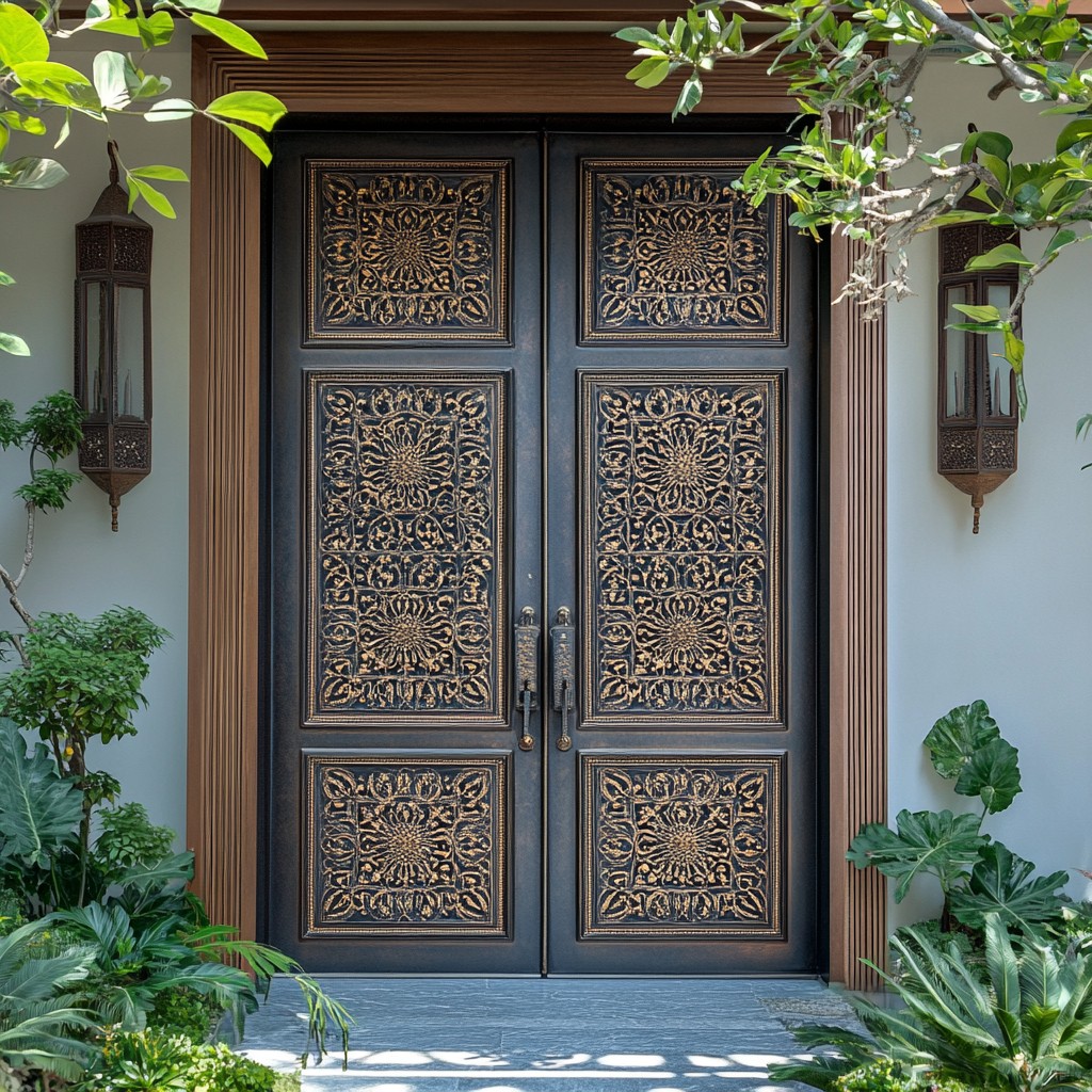 Steel Door Design with Embossed Patterns