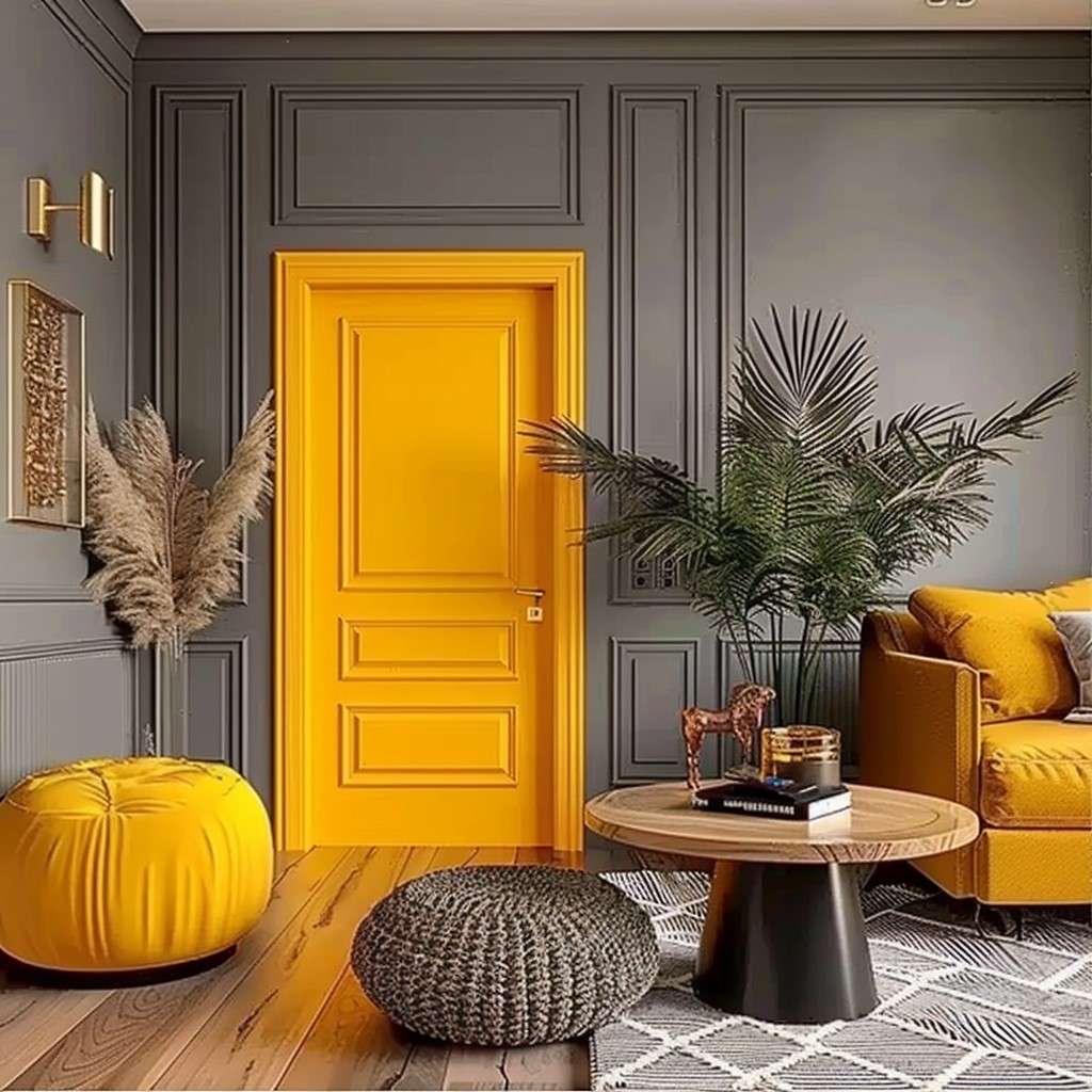 Sunny Yellow Door Colour Design