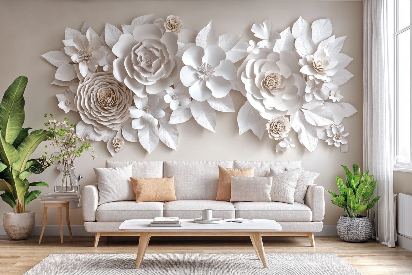 3D Flowers- Beautiful Wall Hanging with Paper