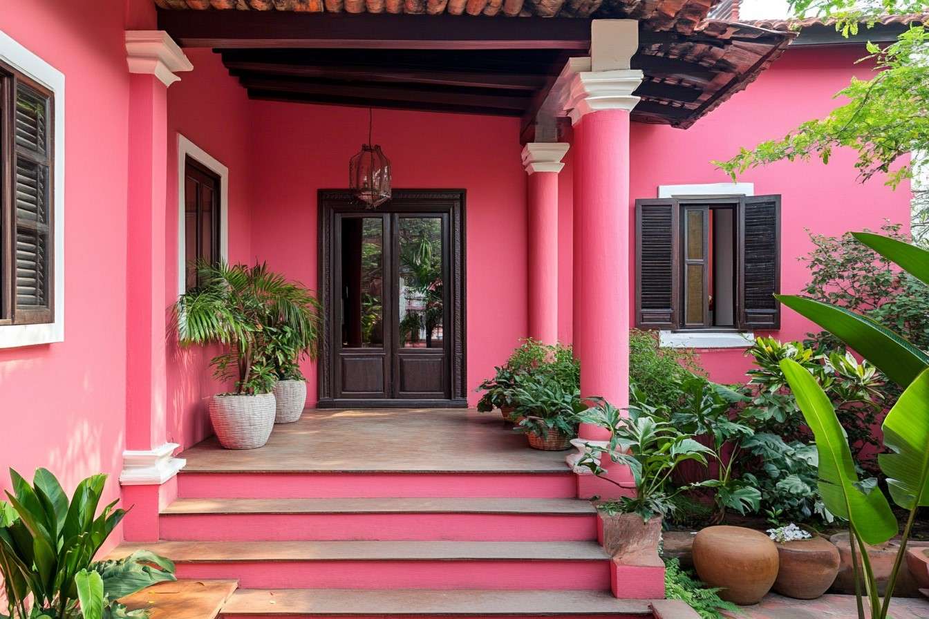 Best Vastu Colour for House Outside in Pink