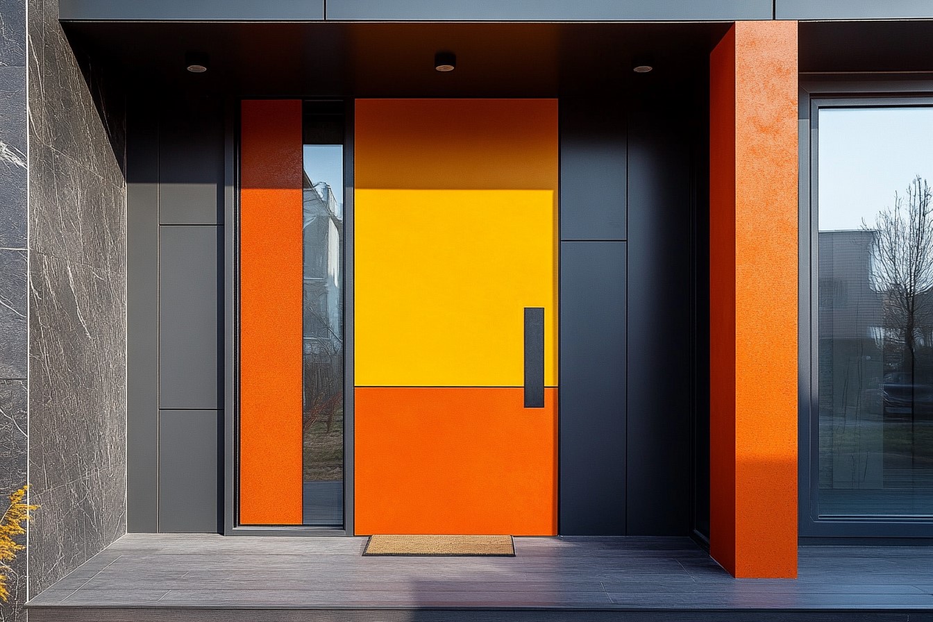 Bold Coloured Door Design