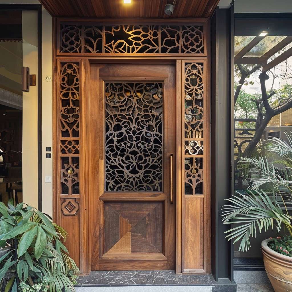 Charming Half Main Jali Door Design