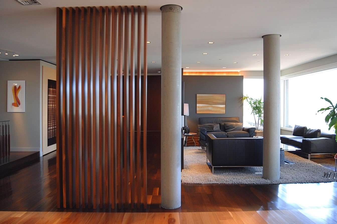 Columned Room Divider- Modern and Unique Partition Design for Hall and Living Room