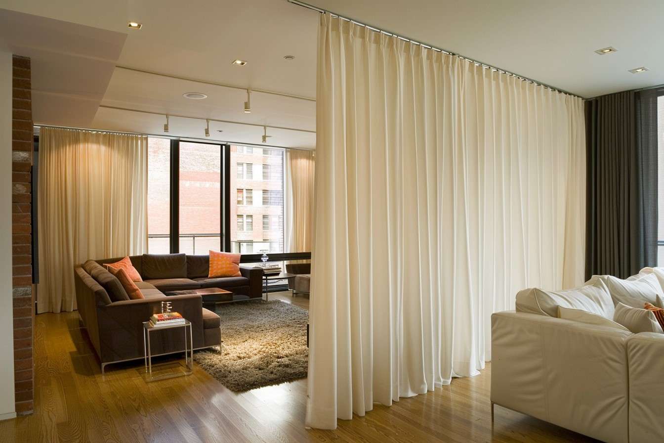 Curtains- Simple and Unique Partition Design for Living Room and Hall