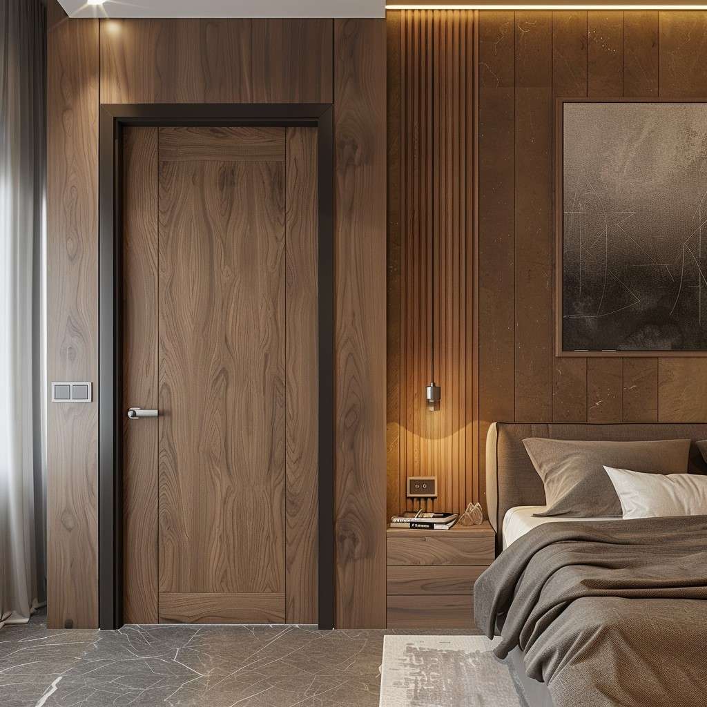 Flush Plywood Door Design for Bedroom