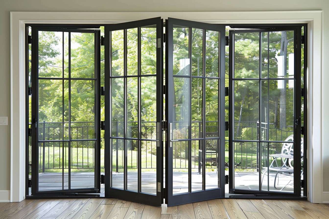 Folding French Glass Door Design for Indian Homes