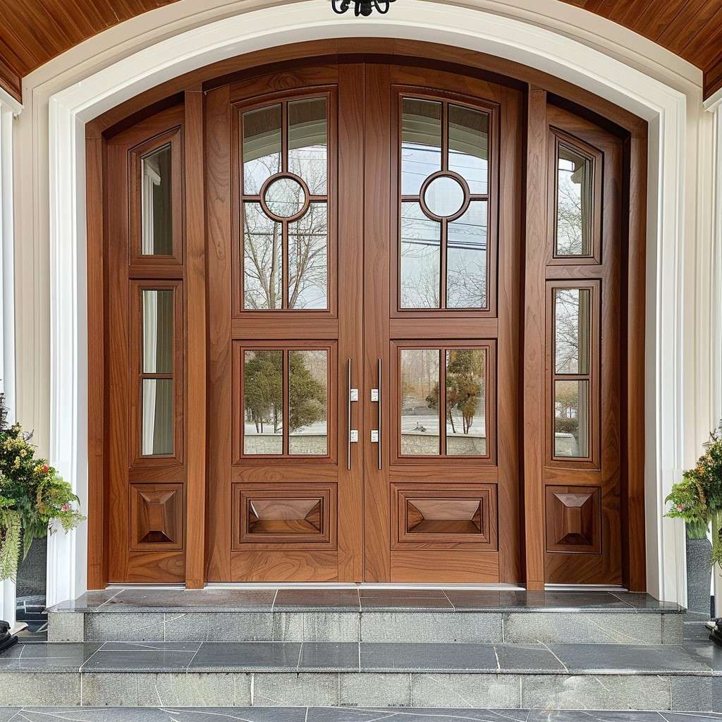 French Plywood Double Door Design for Main Gate