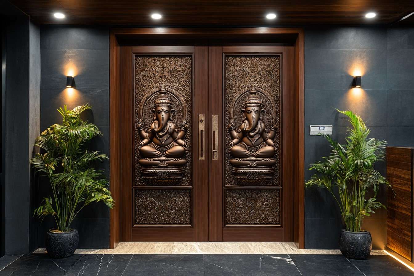 Ganesha Double Door Design