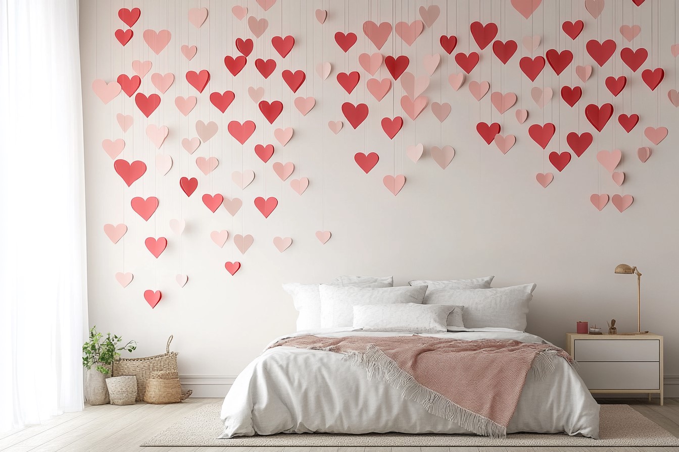 Heart Shape Paper Cutouts- Wall Hanging Carft Ideas