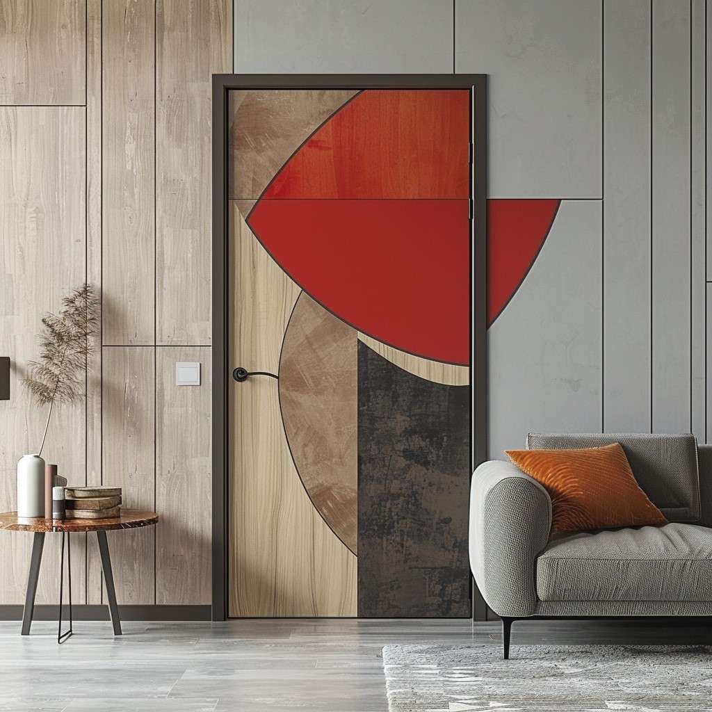 Modern Plywood Door Design for Living Room