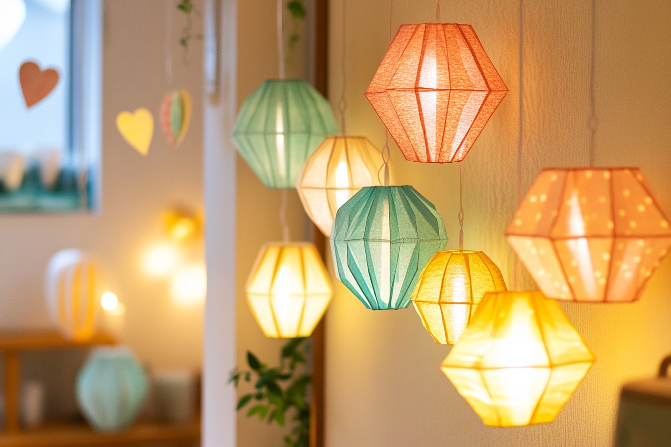 Paper Lantern Art- Craft Ideas for Wall Decoration