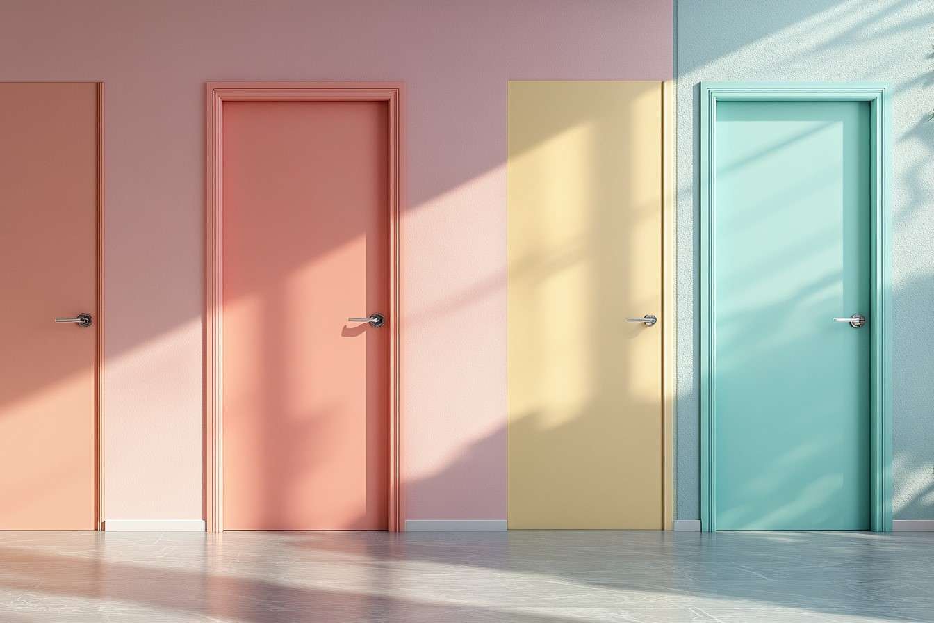 Pastel Colour Door Design