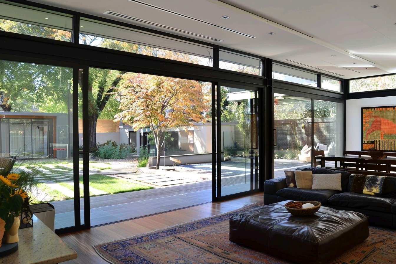 Sliding Door- Unique Partition Design in Living Room