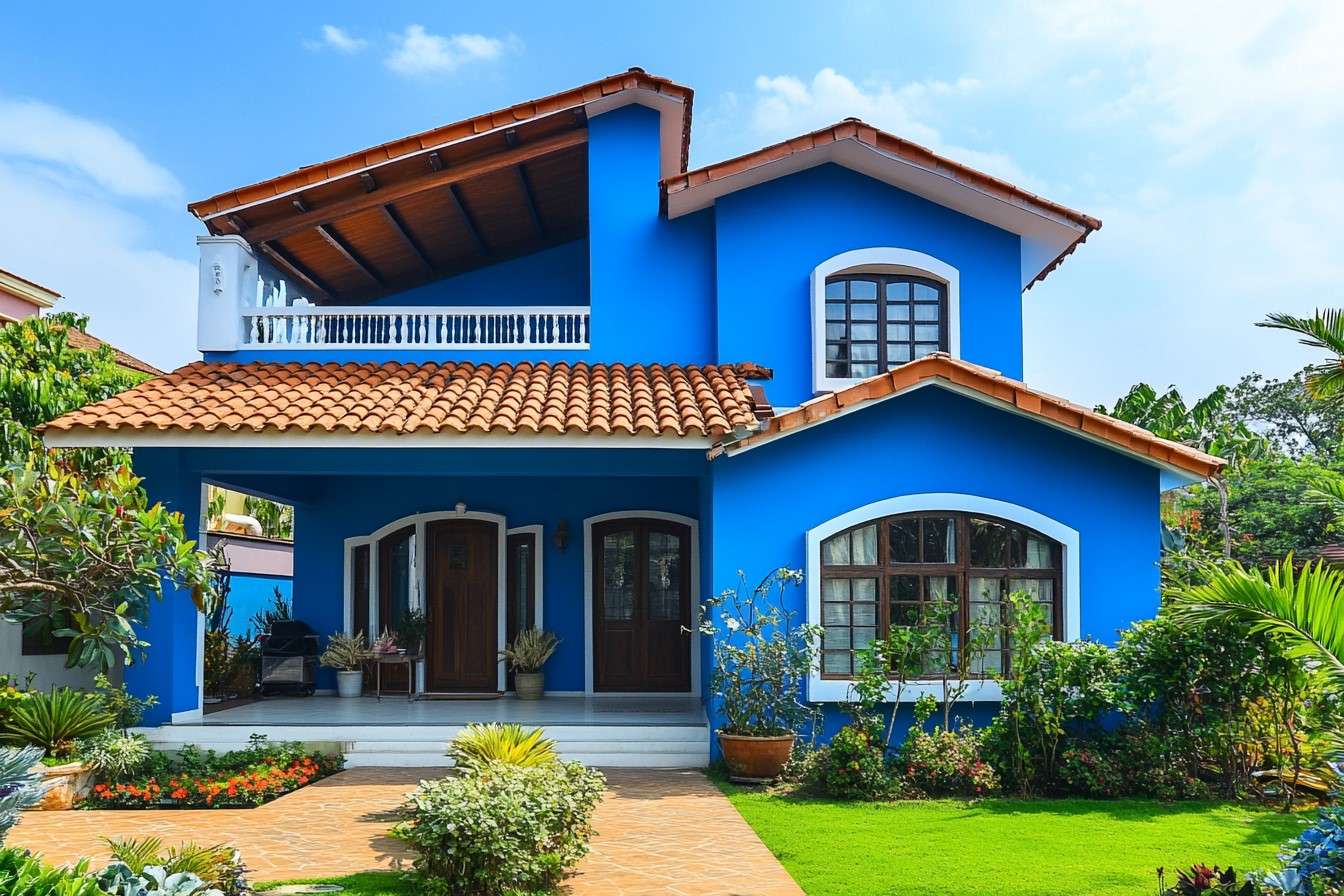 Vastu Colour for Exterior Home in Blue