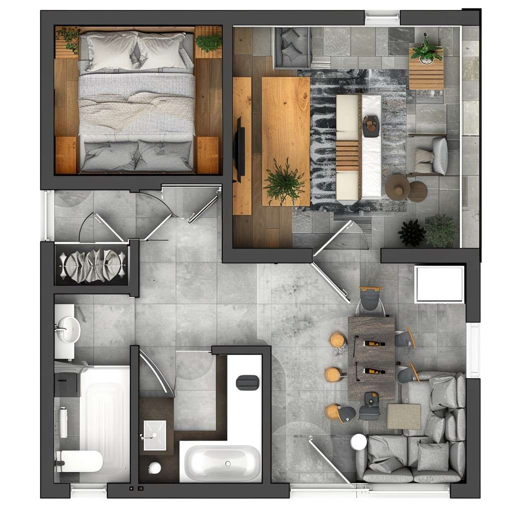 Well-Ventilated 800 Sq Ft Home Plan