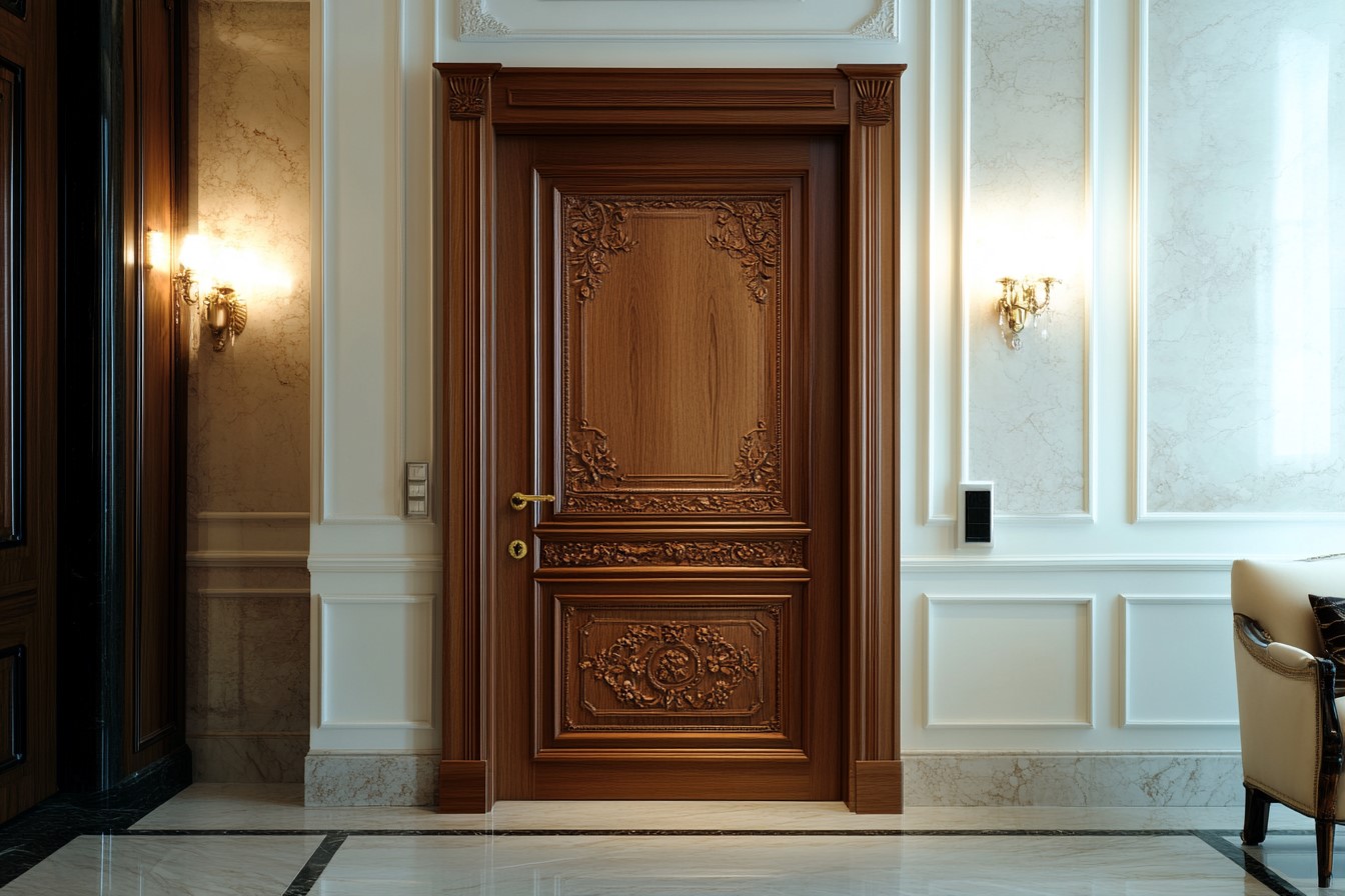 Engraved Veneer Door Design