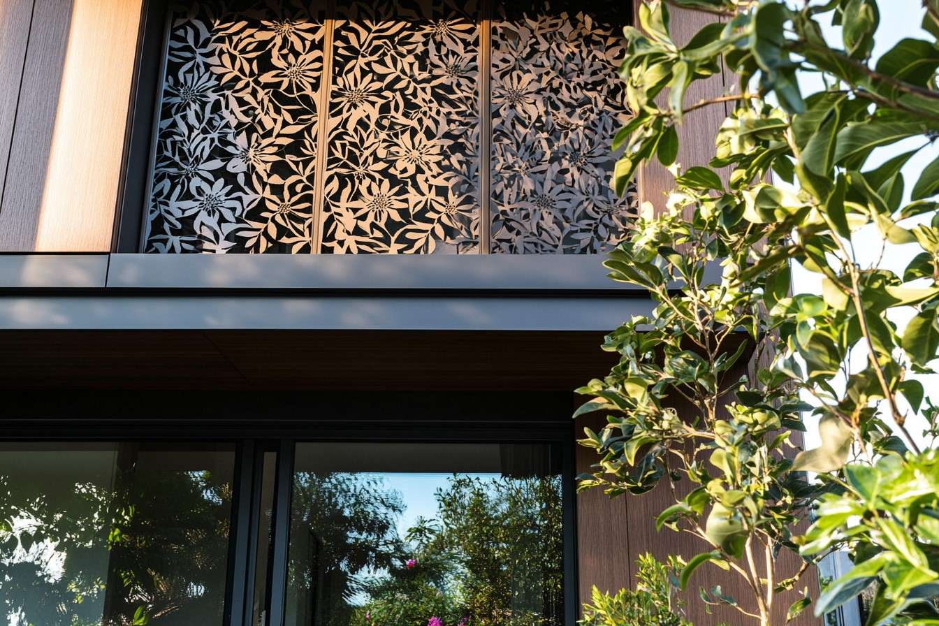 Flower-Cut Metal Wall Screen for Front Elevation