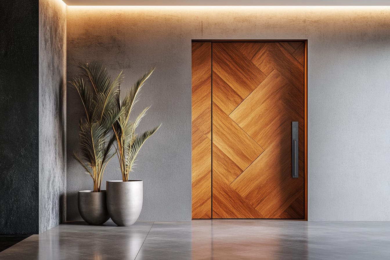 Patterned Veneer Door Design