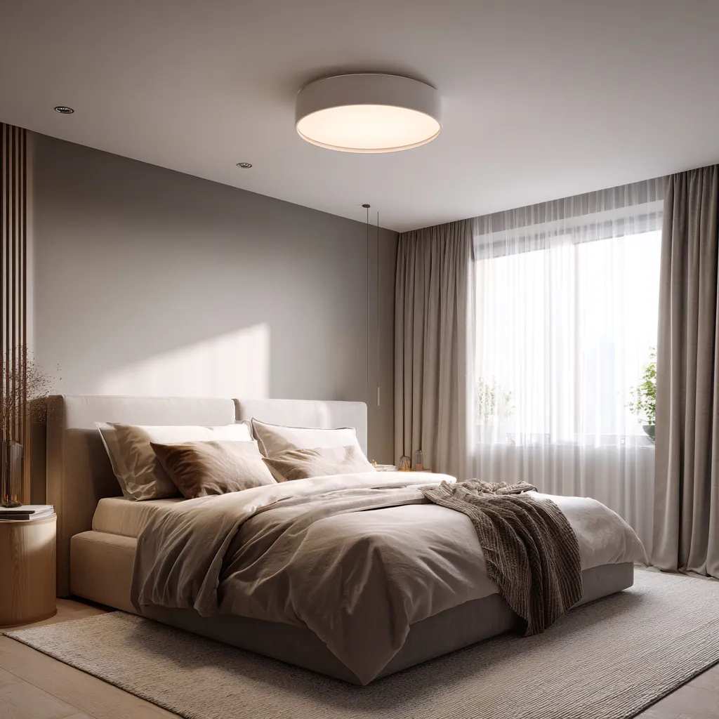 Surface-Mounted Ceiling Lights Without False Ceiling