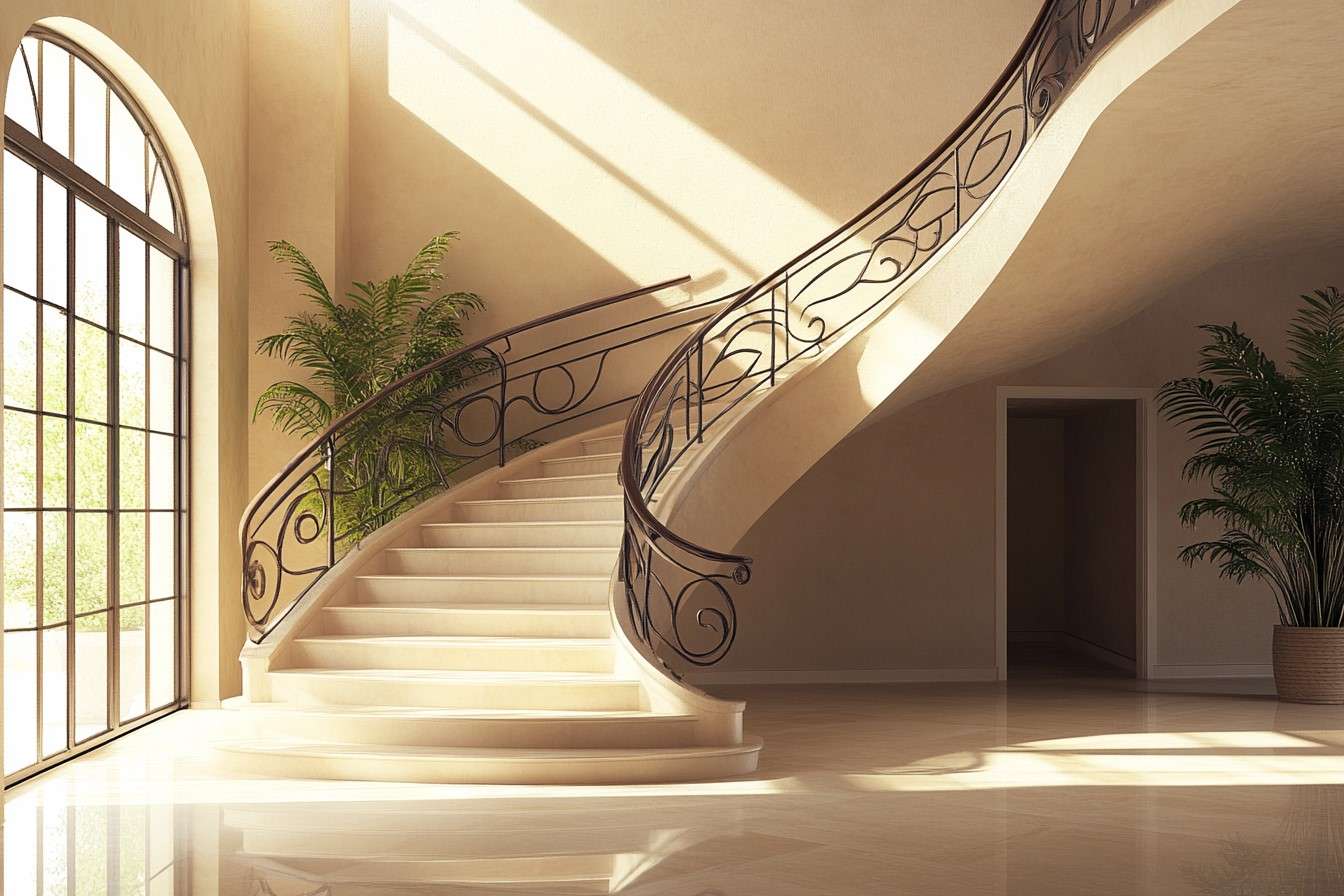 Curved Front Staircases Design Ideas