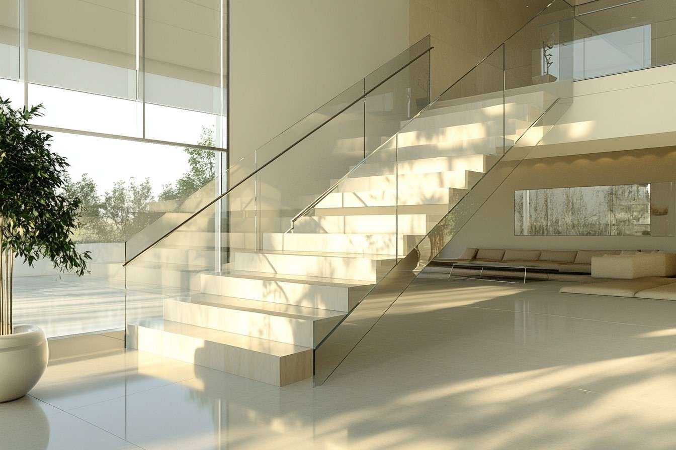 Front Staircase Design with Side Glass