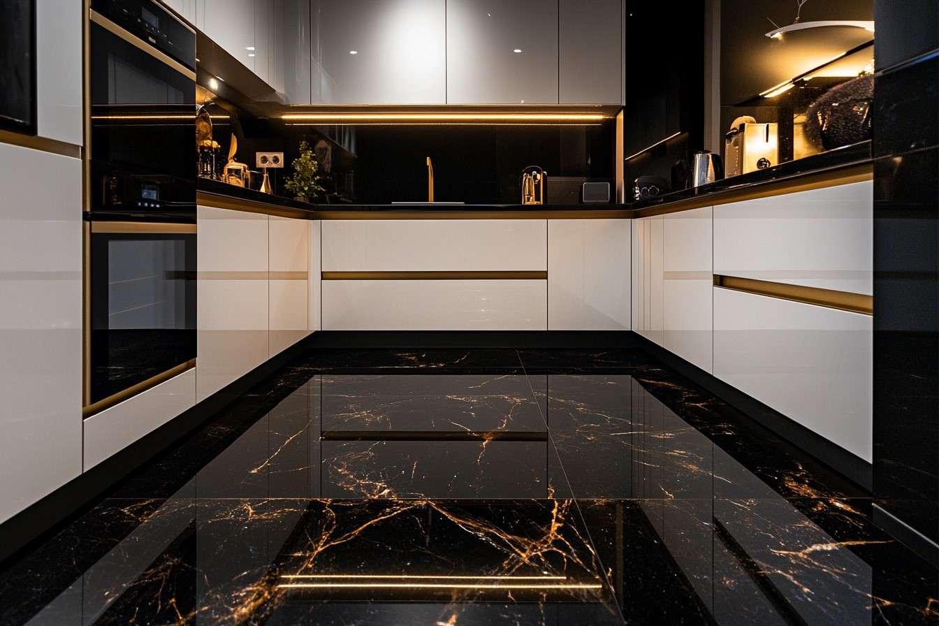 Granite Floor Tiles Design for Kitchen