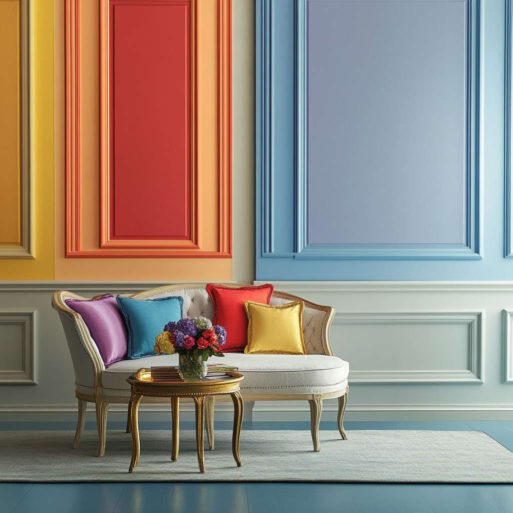 Colourful Wall Trim Designs