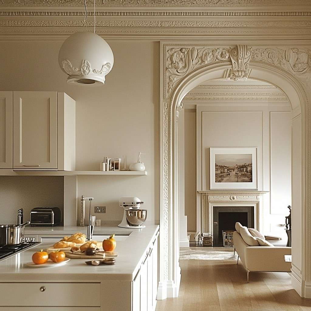 POP Wall Cornice Design for Kitchen Room