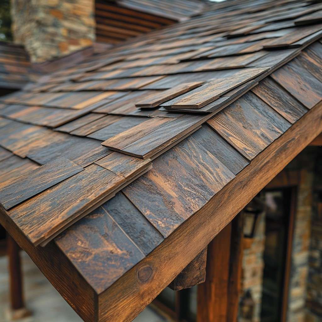 Rustic Wood Composite Roof Sheet Design for Home