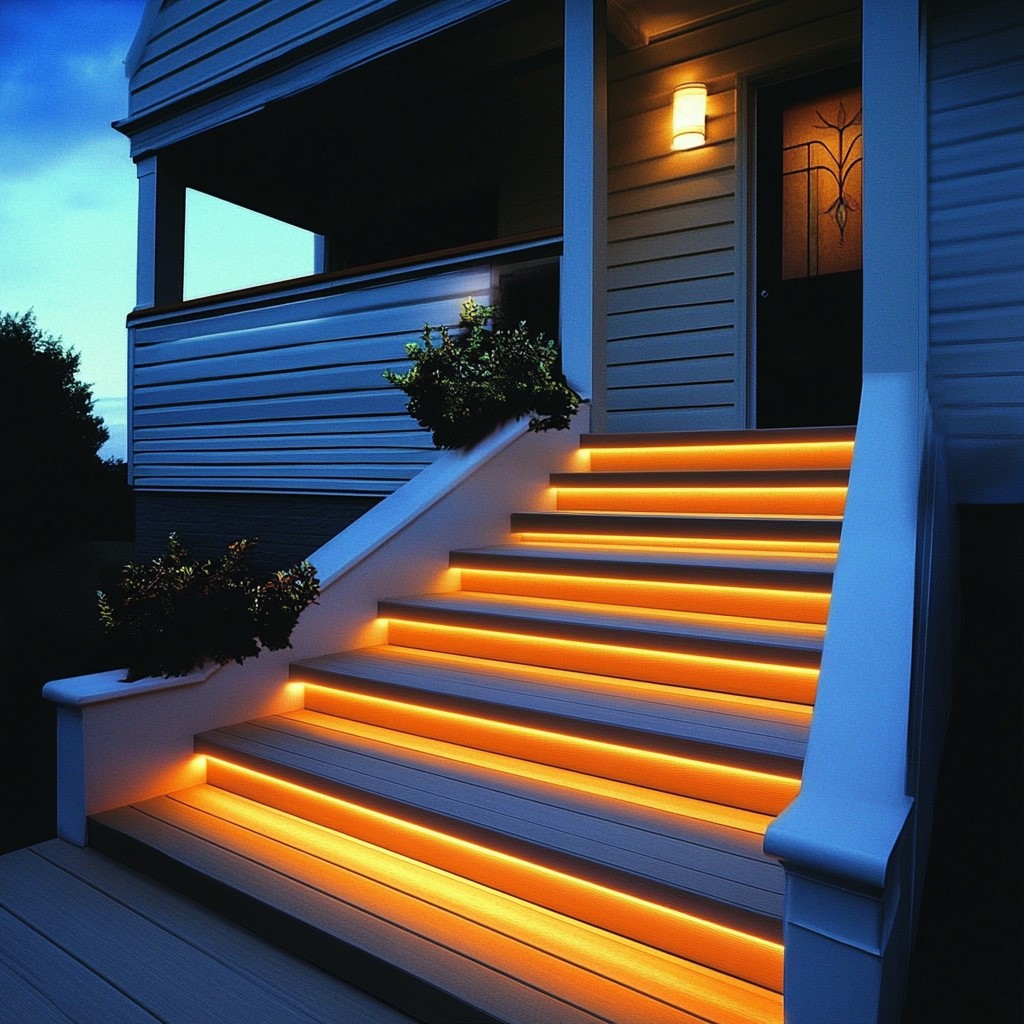 exterior steps light design for home