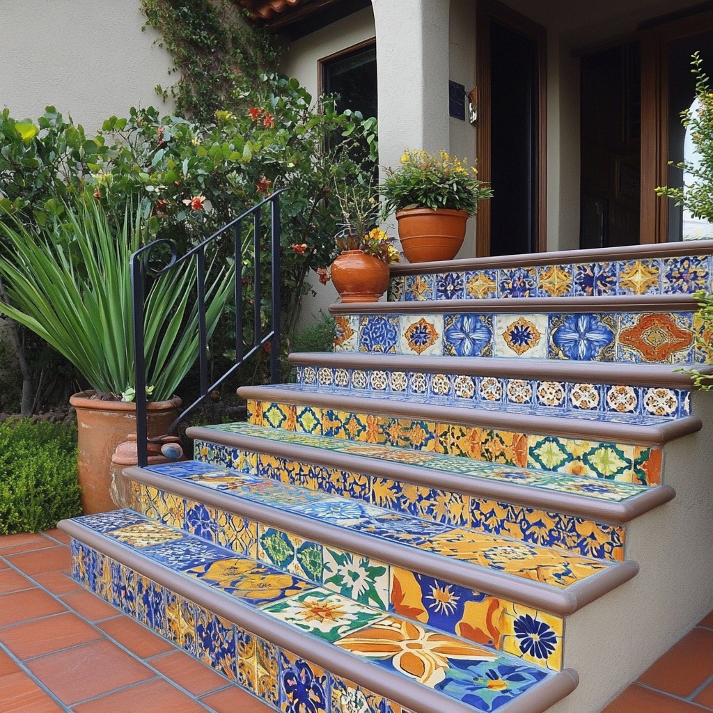 External Staircase Tiles Design