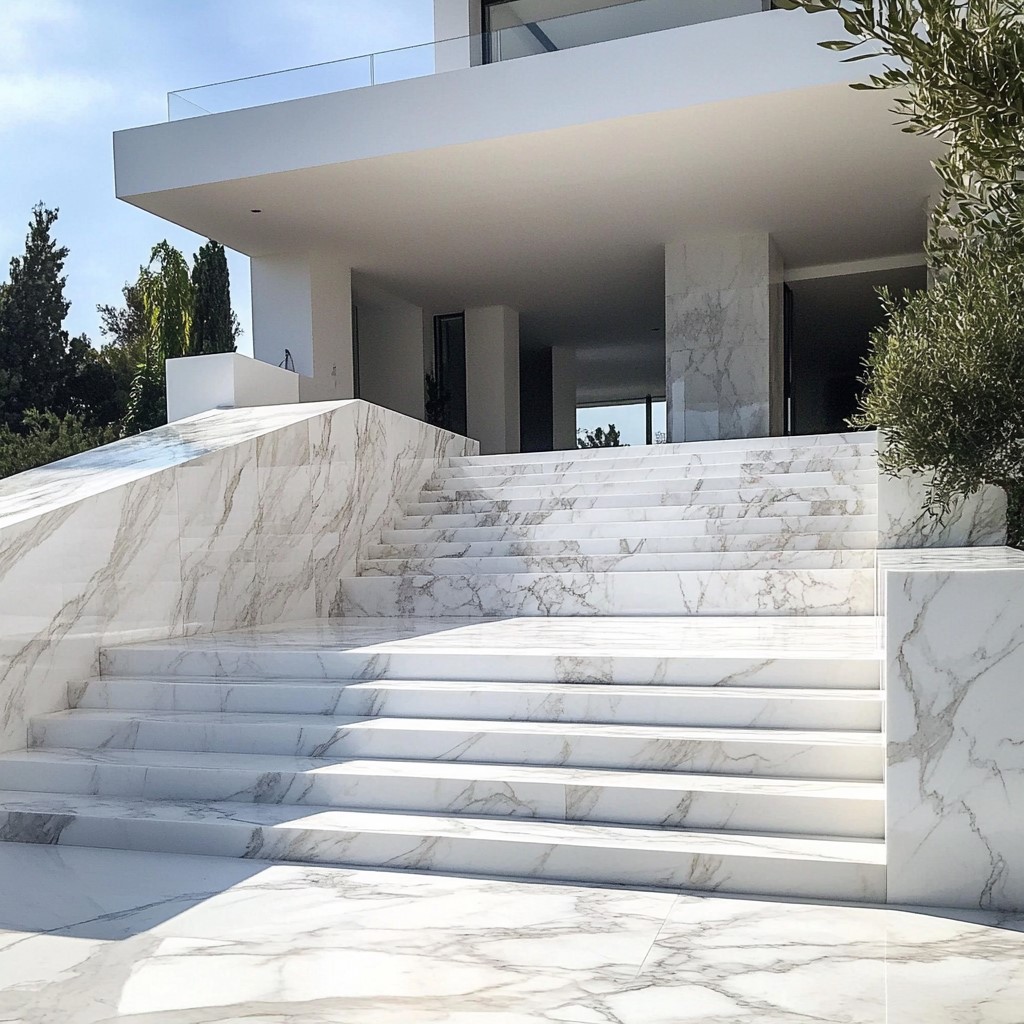 Marble Outer Staircase Design