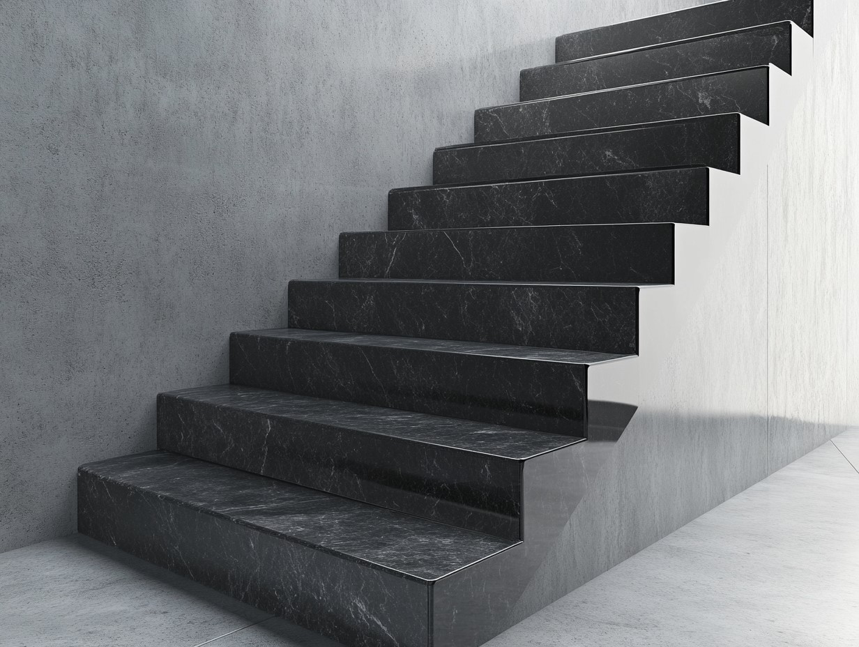 Matte Granite Stairs Design