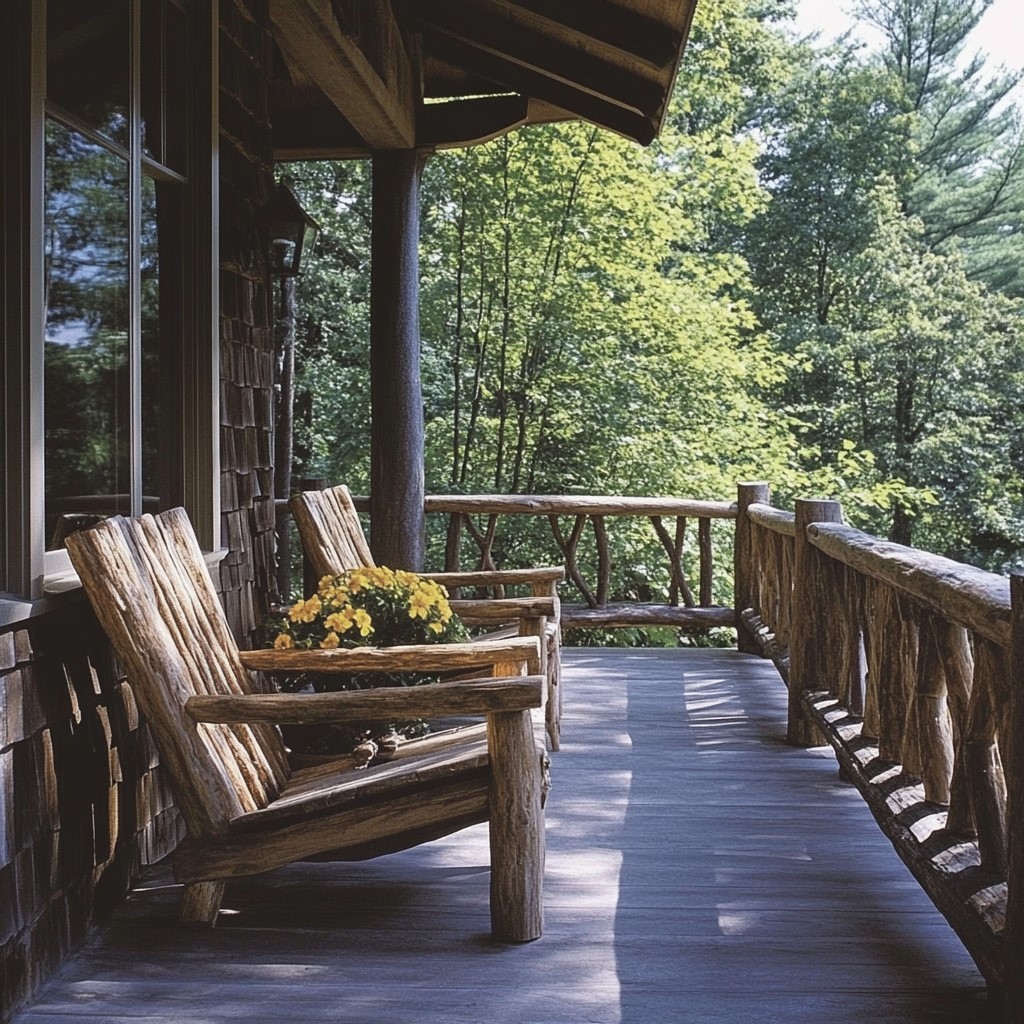 Wooden Grill Design for Veranda