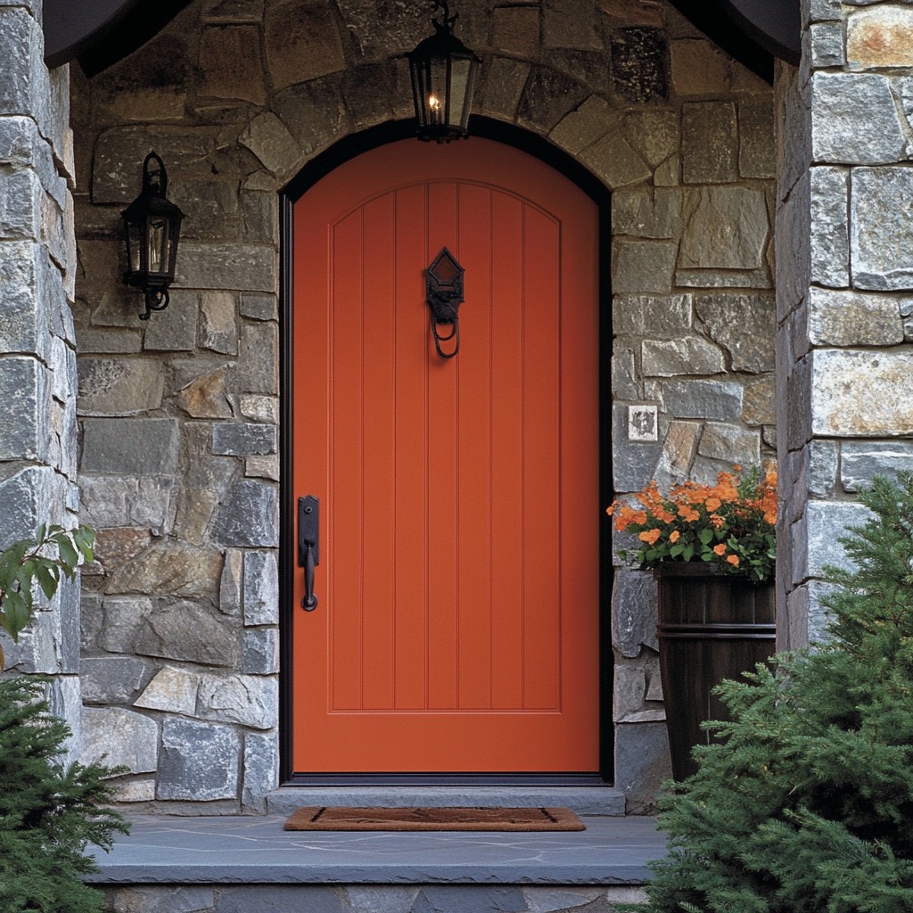 Burnt Orange Main Door Colour Design