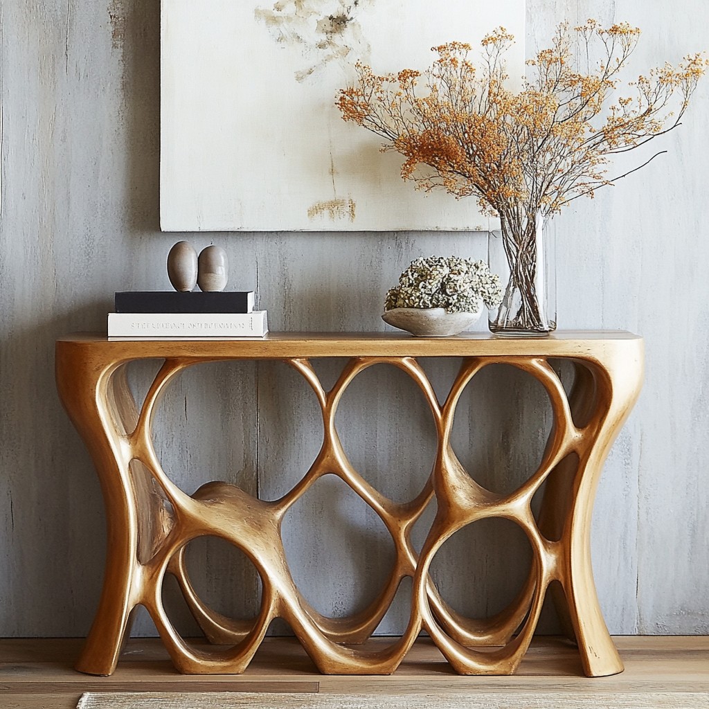 Flat Entryway Design with a Statement Console Table