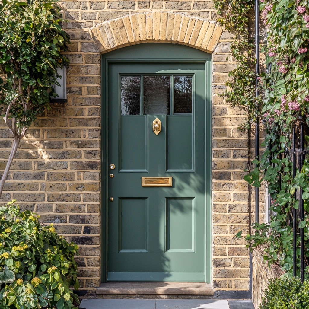 Green Front Door Paint Design