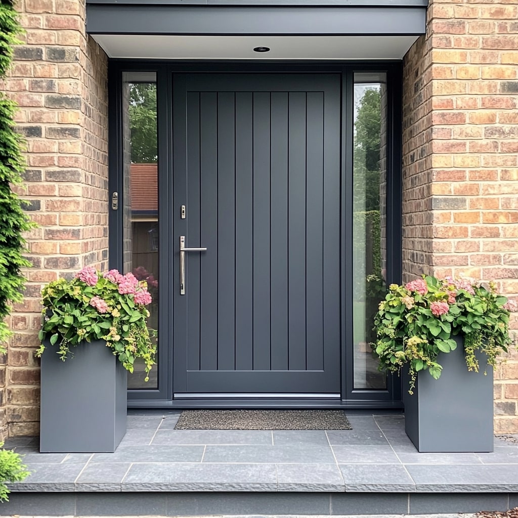Grey Colour Front Door Grey Front Door Colour Design