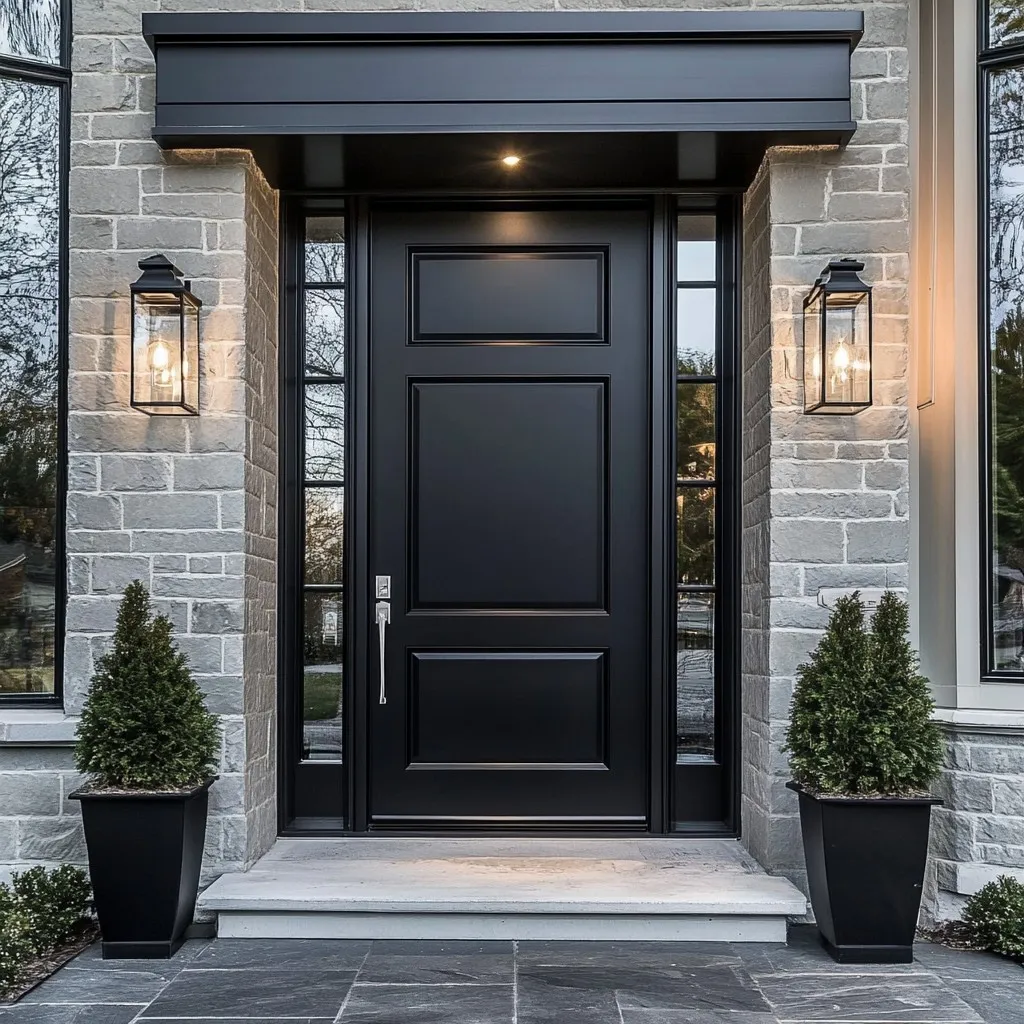 Matte Black Front Door Colour
