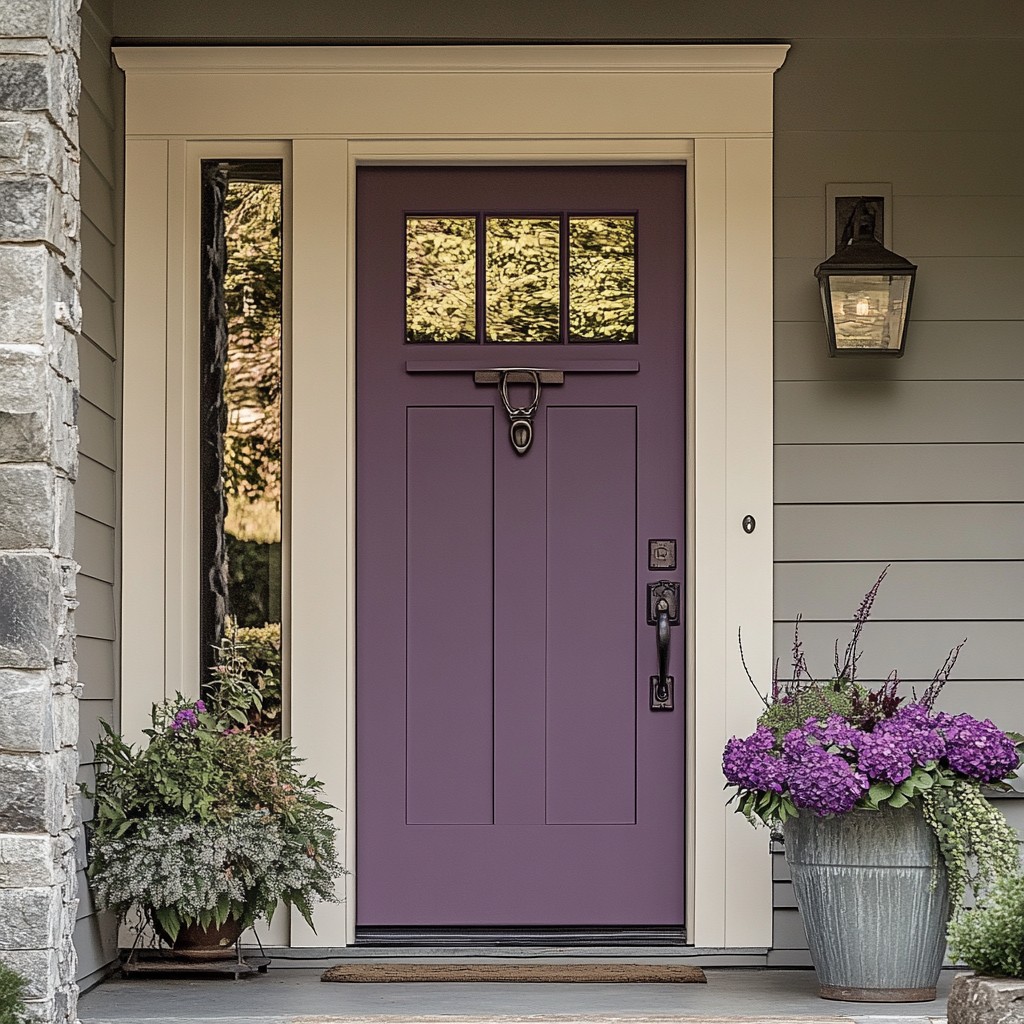 Mauve Front Door Paint Colour