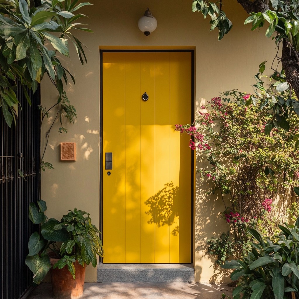 Mustard Yellow Front Door Colour Design